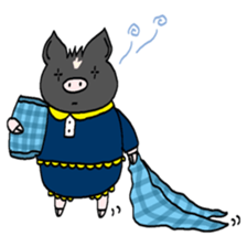 Miniature pig Maruo and friends 2nd sticker #7361405