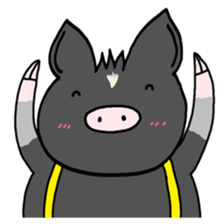 Miniature pig Maruo and friends 2nd sticker #7361406