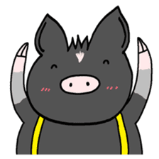 Miniature pig Maruo and friends 2nd sticker #7361406