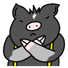 Miniature pig Maruo and friends 2nd sticker #7361407