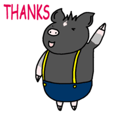 Miniature pig Maruo and friends 2nd sticker #7361408