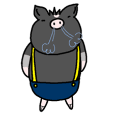 Miniature pig Maruo and friends 2nd sticker #7361410