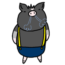 Miniature pig Maruo and friends 2nd sticker #7361410