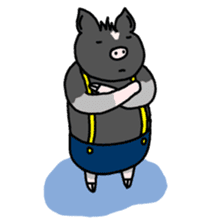 Miniature pig Maruo and friends 2nd sticker #7361411