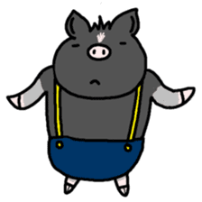Miniature pig Maruo and friends 2nd sticker #7361415