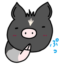 Miniature pig Maruo and friends 2nd sticker #7361418