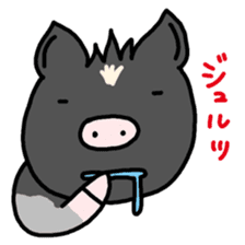 Miniature pig Maruo and friends 2nd sticker #7361422