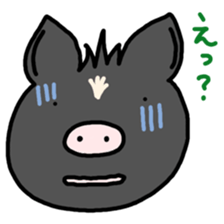 Miniature pig Maruo and friends 2nd sticker #7361429