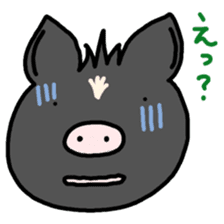 Miniature pig Maruo and friends 2nd sticker #7361429