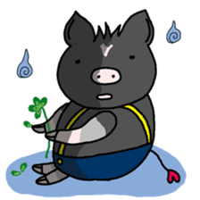 Miniature pig Maruo and friends 2nd sticker #7361430