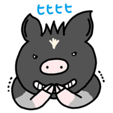 Miniature pig Maruo and friends 2nd sticker #7361432