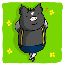 Miniature pig Maruo and friends 2nd sticker #7361435