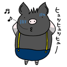 Miniature pig Maruo and friends 2nd sticker #7361438