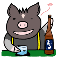Miniature pig Maruo and friends 2nd sticker #7361441