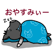 Miniature pig Maruo and friends 2nd sticker #7361443