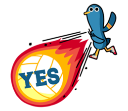 Birdie friends of happy athletic club! sticker #7362525