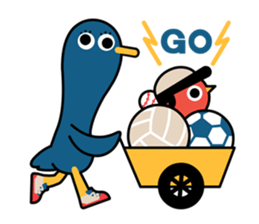 Birdie friends of happy athletic club! sticker #7362561