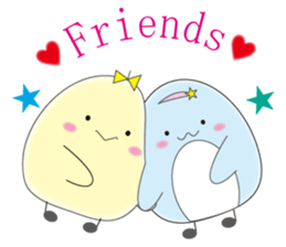 A Chick tama & a penguin mimi sticker #7362845