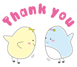 A Chick tama & a penguin mimi sticker #7362852