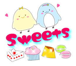 A Chick tama & a penguin mimi sticker #7362856