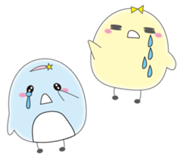 A Chick tama & a penguin mimi sticker #7362869