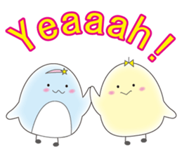 A Chick tama & a penguin mimi sticker #7362876