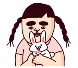 Cheerful girl in the world sticker #7363404