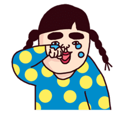 Cheerful girl in the world sticker #7363405