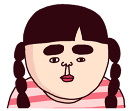 Cheerful girl in the world sticker #7363406