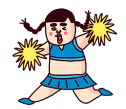 Cheerful girl in the world sticker #7363407