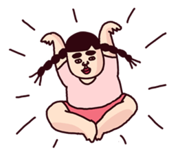 Cheerful girl in the world sticker #7363408