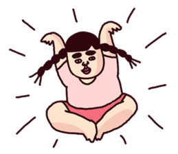 Cheerful girl in the world sticker #7363408