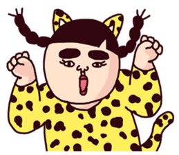 Cheerful girl in the world sticker #7363409