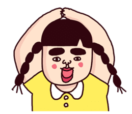 Cheerful girl in the world sticker #7363410