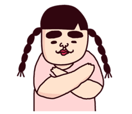 Cheerful girl in the world sticker #7363411