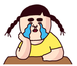 Cheerful girl in the world sticker #7363412