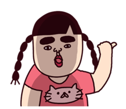 Cheerful girl in the world sticker #7363413