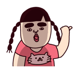 Cheerful girl in the world sticker #7363413