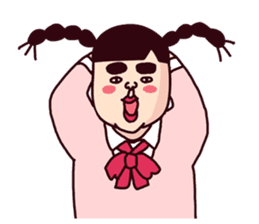 Cheerful girl in the world sticker #7363414