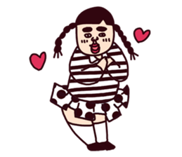 Cheerful girl in the world sticker #7363415