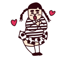 Cheerful girl in the world sticker #7363415