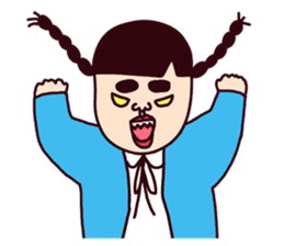 Cheerful girl in the world sticker #7363416