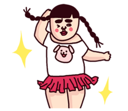 Cheerful girl in the world sticker #7363417