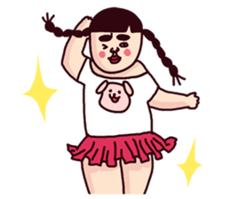 Cheerful girl in the world sticker #7363417