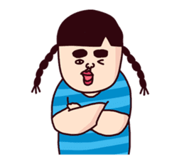 Cheerful girl in the world sticker #7363418