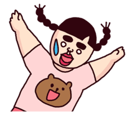 Cheerful girl in the world sticker #7363419