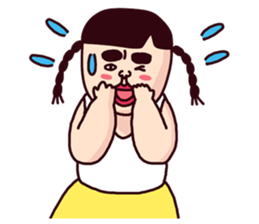 Cheerful girl in the world sticker #7363420