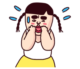 Cheerful girl in the world sticker #7363420