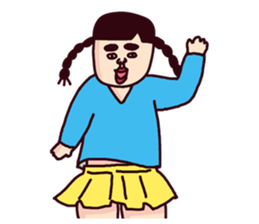 Cheerful girl in the world sticker #7363422