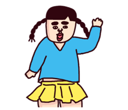 Cheerful girl in the world sticker #7363422